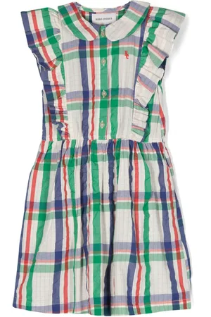 Bobo Choses Vestido Madras Check con volante