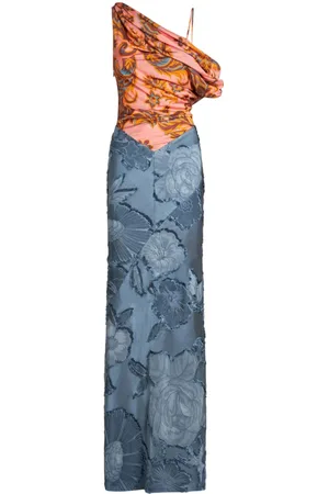 Etro Vestido largo con panel en contraste