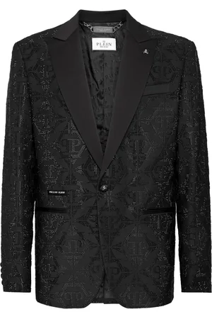 Philipp Plein Blazer Hexagon con detalles de cristales