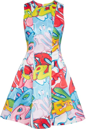 Philipp Plein Vestido corto con estampado Bombing Graffiti