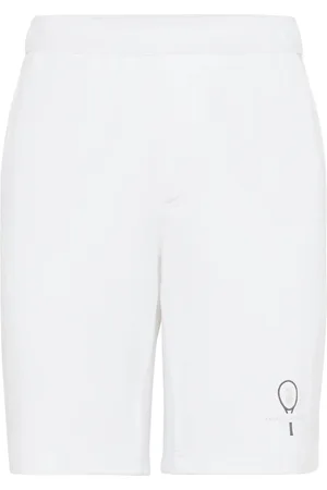 Brunello Cucinelli Bermudas con logo bordado