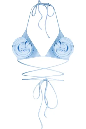MAGDA BUTRYM Top de bikini con apliques florales