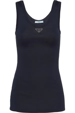 Prada Top con placa del logo triangular