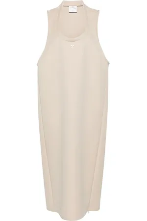 Courrèges Vestido midi con logo
