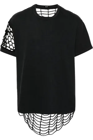 MISBHV Camiseta con panel de ganchillo