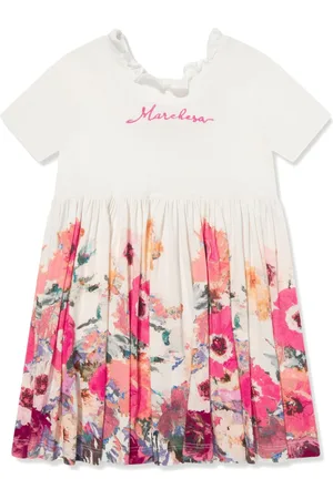 Marchesa Notte Vestido con logo bordado