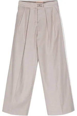 Elisabetta Franchi Pantalones palazzo de talle alto