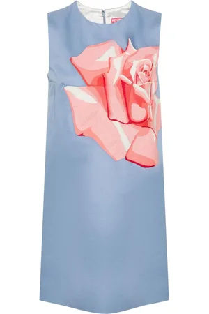 Kenzo Vestido corto con bordado Rose