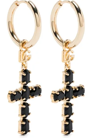 Dolce & Gabbana Pendientes largos con charm de cruz