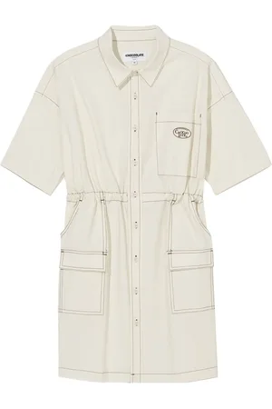 Chocoolate Vestido camisero con cordones