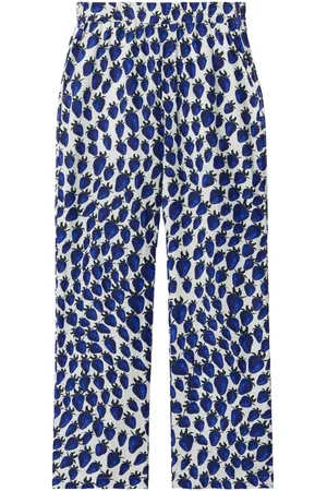 Burberry Pantalones rectos con estampado de fresas