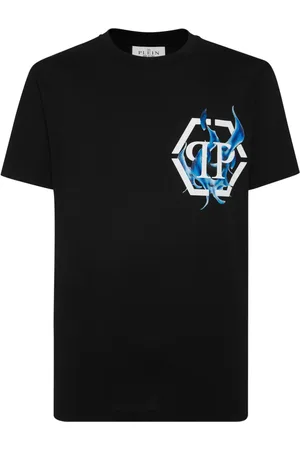 Philipp Plein Camiseta con llamas estampadas