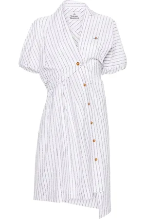 Vivienne Westwood Vestido asimétrico con rayas del logo