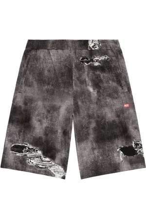 Diesel Pantalones cortos de deporte con estampado envejecido