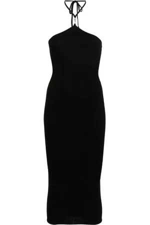 AMIRI Vestido midi con placa del logo