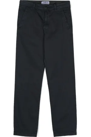 Stone Island Pantalones rectos con aplique Compass