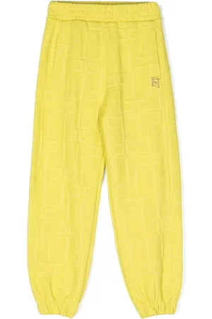 Elisabetta Franchi Pantalones de chándal con logo en jacquard
