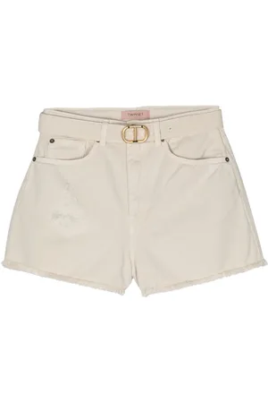 Twin-Set Pantalones vaqueros cortos con cinturón