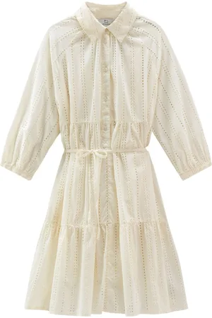 Woolrich Vestido camisero con bordado inglés