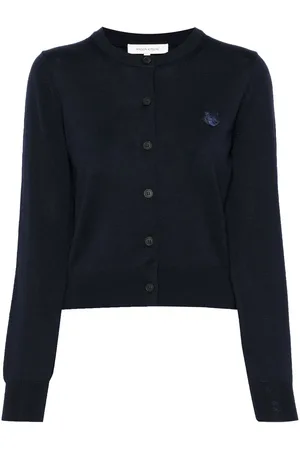 Maison Kitsuné Cárdigan con logo y apliques