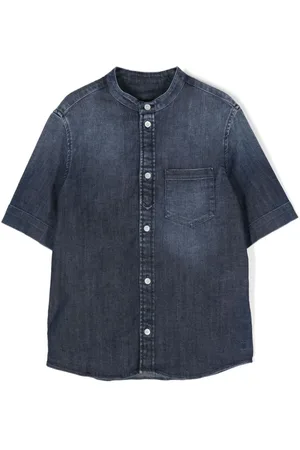 Dondup Camisa vaquera con cuello mao