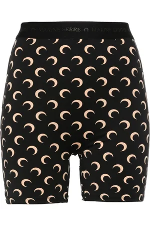 Marine Serre Pantalones cortos con estampado Crescent Moon