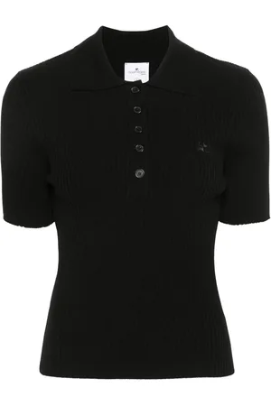 Courrèges Polo de canalé Iconic de canalé