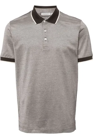 CANALI Polo con ribete en contraste