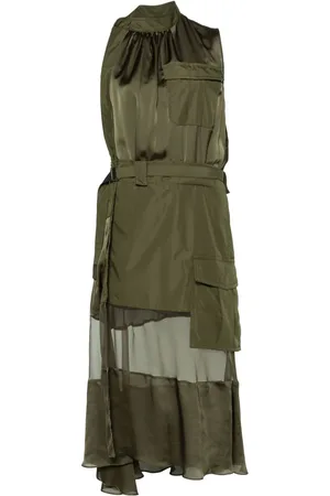 SACAI Vestido con diseño a paneles