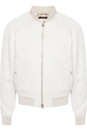 Tom Ford Chaqueta bómber con ribete de cuero