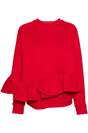 Ioana Ciolacu Sudadera Cherry con ribete de volantes