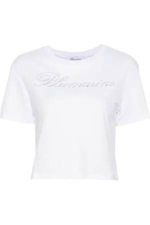 BLUMARINE Camiseta con detalles de strass