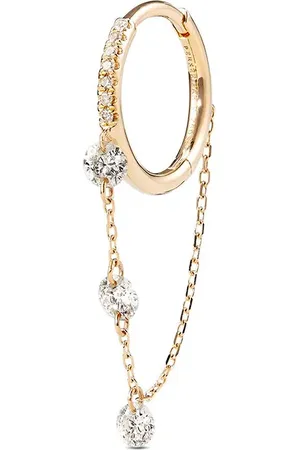 PERSÉE Pendiente en oro amarillo de 18kt con diamantes