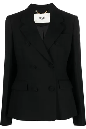 Fendi Blazer drapeado con doble botonadura
