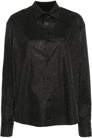 GIUSEPPE DI MORABITO Camisa de popelina con apliques de strass