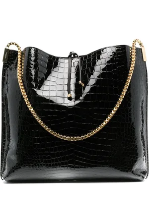 Saint Laurent Bolso shopper con efecto de piel de cocodrilo