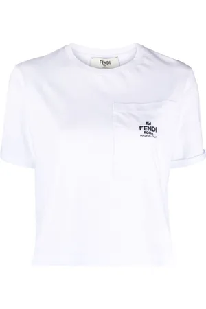 Fendi Camiseta con logo bordado
