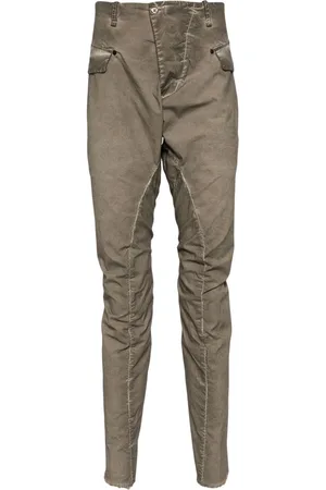 MASNADA Pantalones ajustados con efecto arrugado