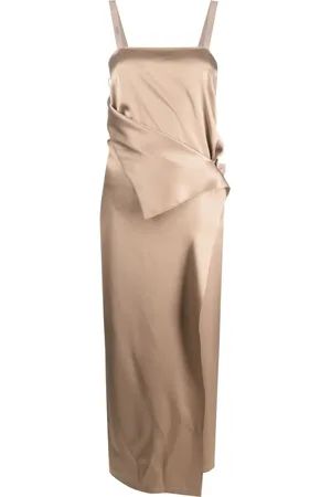 Fendi Vestido largo con cintura lazada