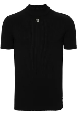 Fendi Camiseta con placa del logo FF