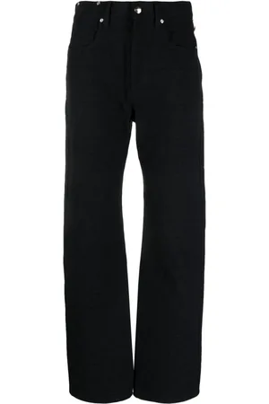 Fendi Pantalones rectos con logo en jacquard