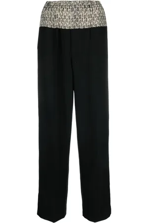 Fendi Pantalones de vestir con logo estampado