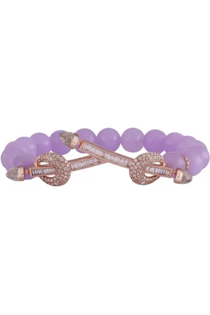 Ananya Pulsera Chakra en oro amarillo de 18 ct con diamante y cuarzo