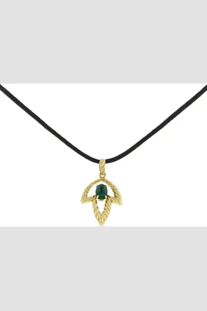 CHAUMET Charm con colgante Malachite en oro amarillo de 18kt 1970