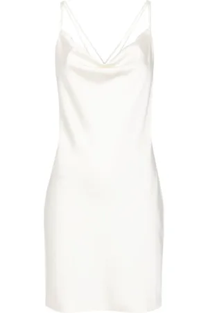 ROTATE Slip dress con cuello desbocado