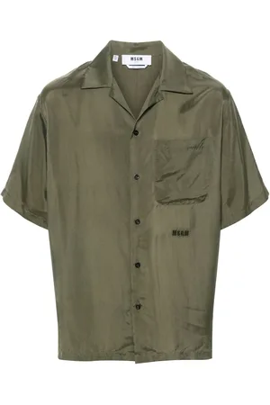 Msgm Camisa con logo bordado