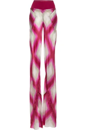 Rick Owens Pantalones acampanados con estampado abstracto