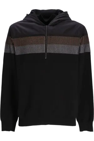 HUGO BOSS Sudadera de punto con capucha y media cremallera