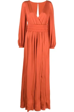 Max Mara Vestido largo con pliegues
