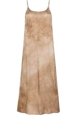 UMA WANG Vestido midi con estampado abstracto